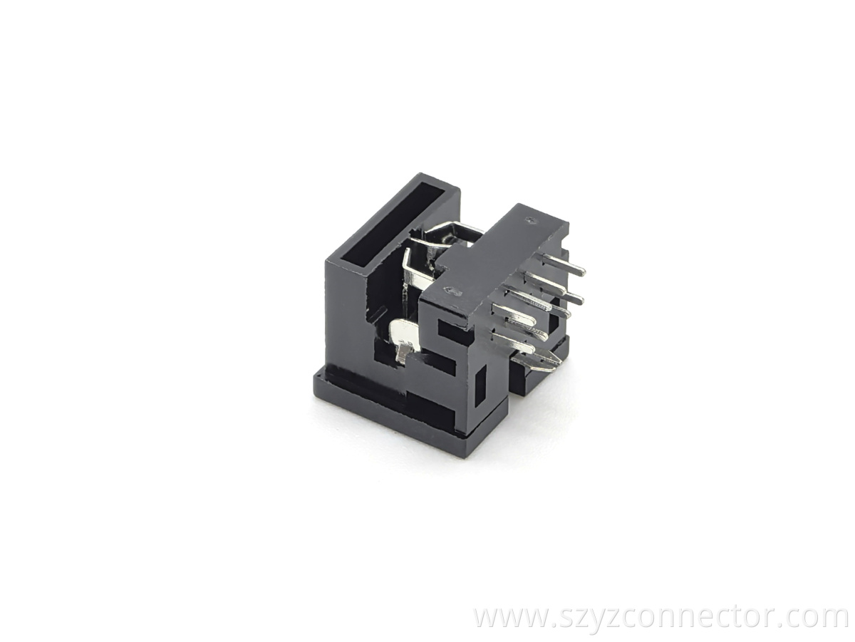 MINI DIN Connector Female Right Angle DIP Black Plastic 8P MINI DIN Connector Female Right Angle DIP Black Plastic 8P